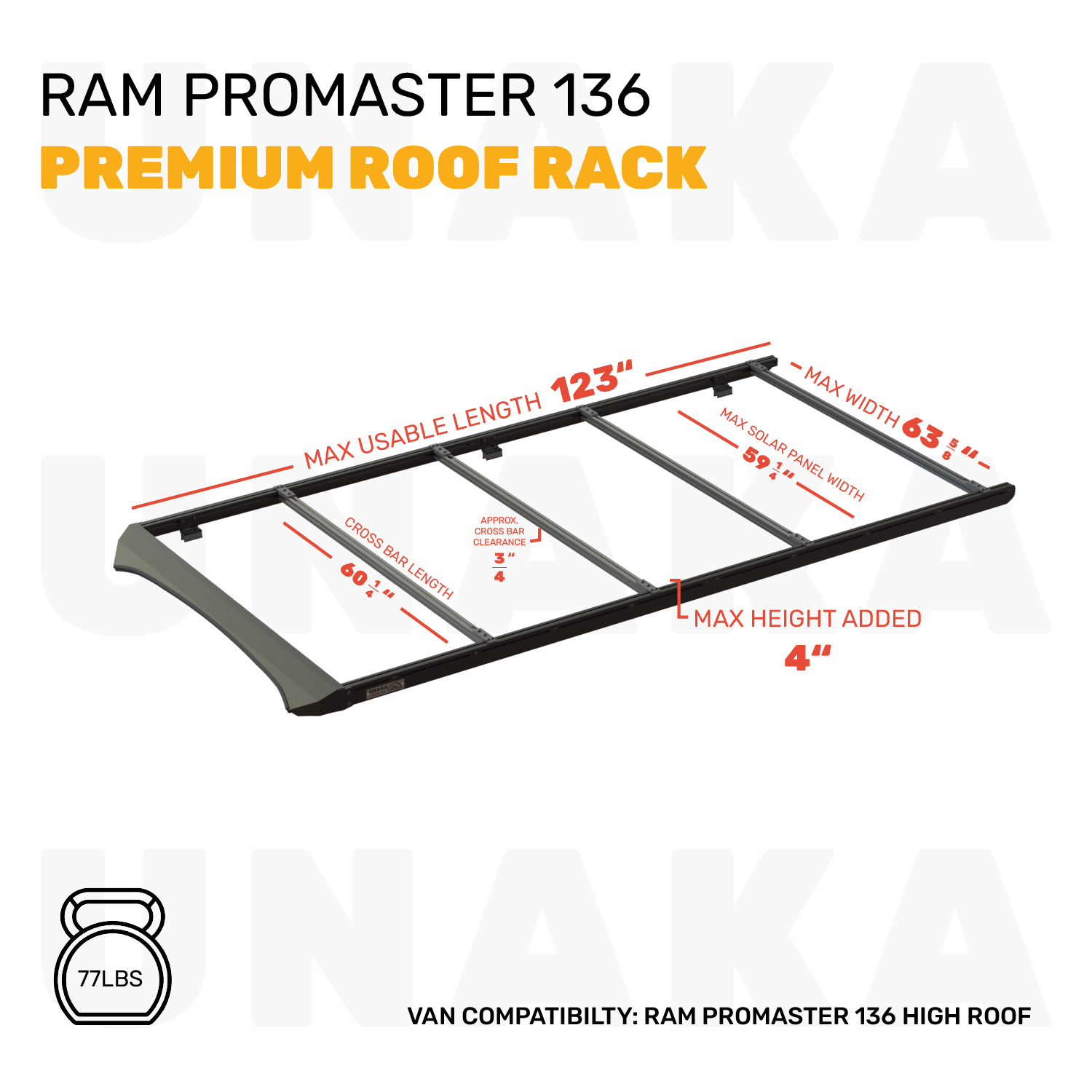 Ram ProMaster Roof Rack - Premium - 136" High Roof
