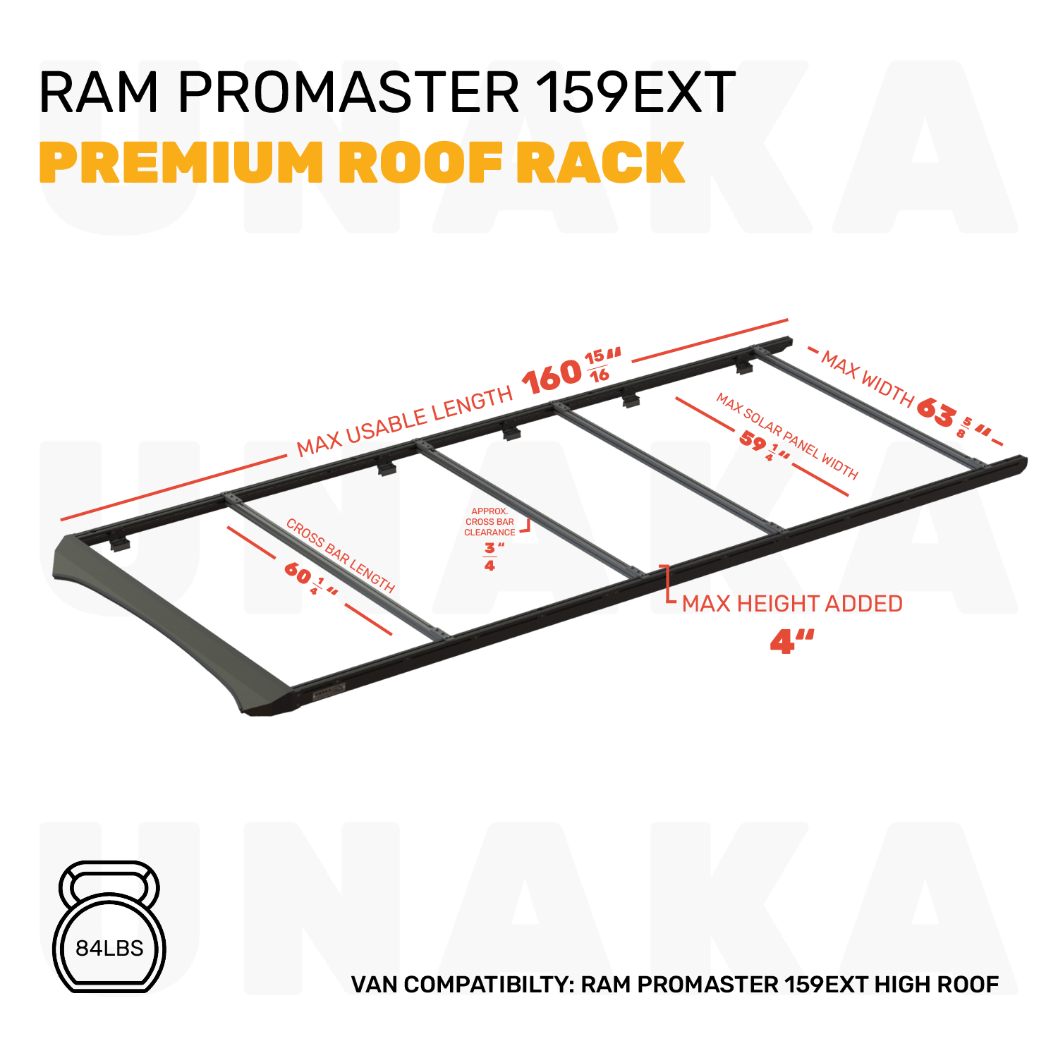 Ram ProMaster Roof Rack - Premium - 159" EXT High Roof