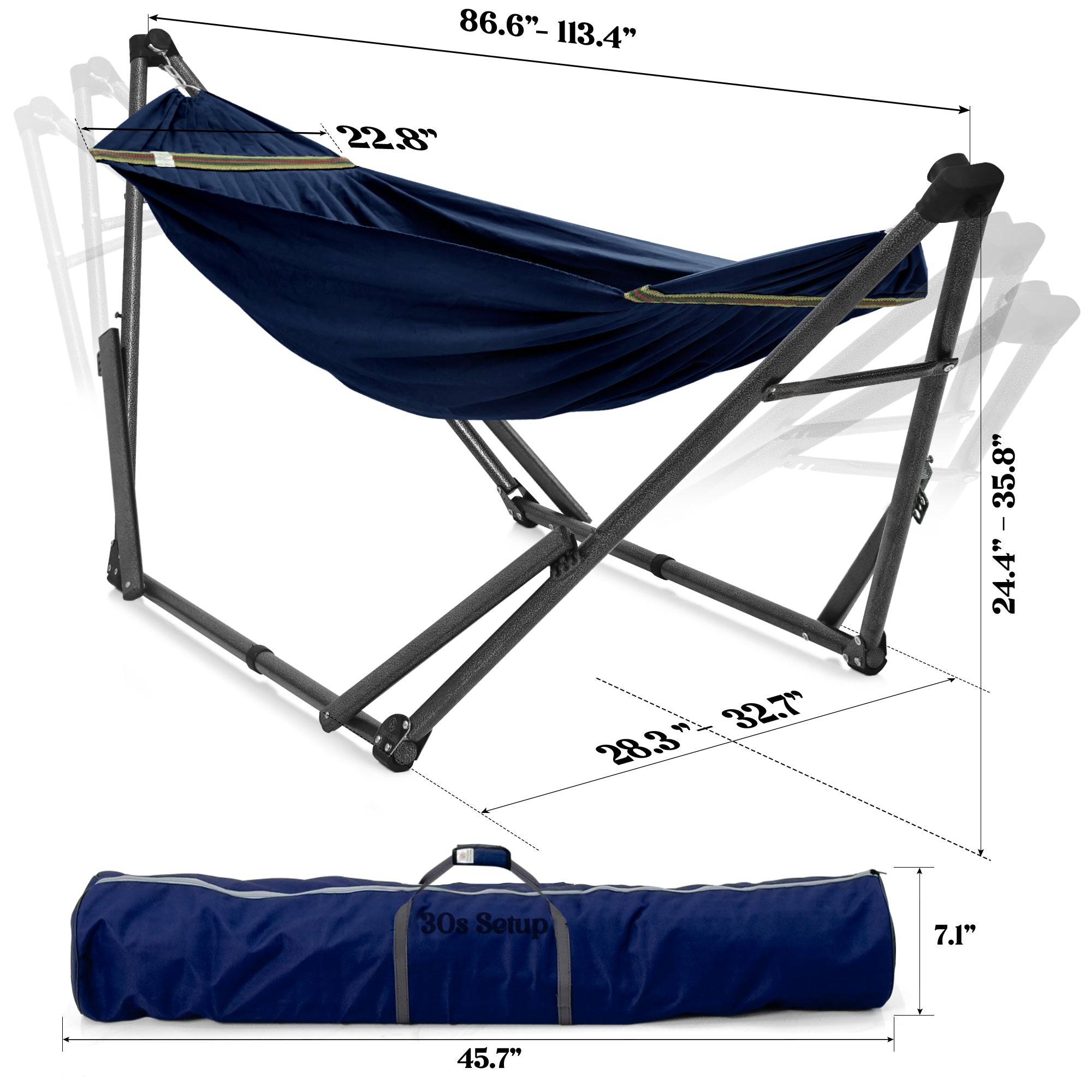Uniki Canvas Hammock with Stand
