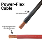 8 Gauge (AWG) Single Black Pure Copper Battery Cable Wire with Lug Connector Ring Terminals