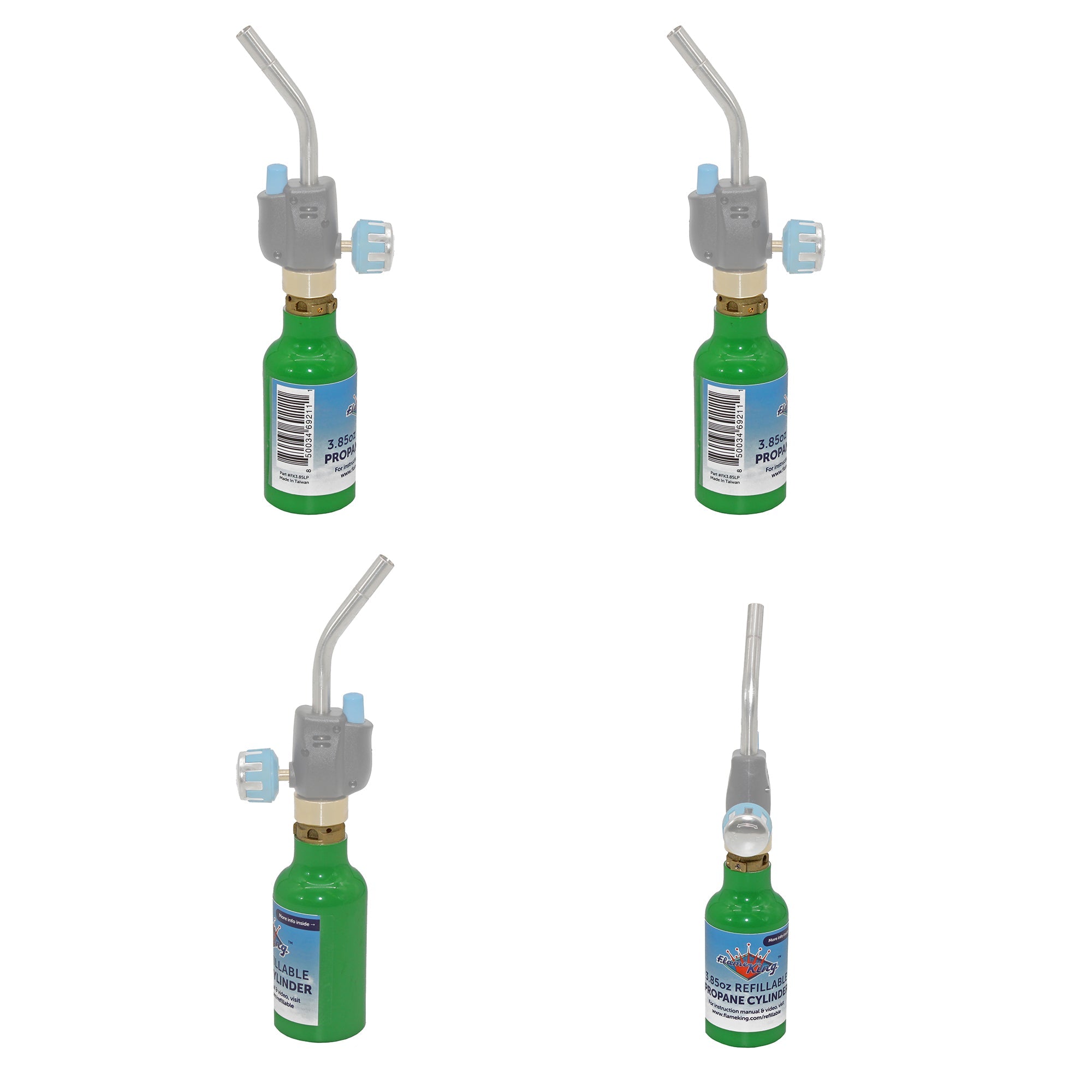 Flame King Eco Friendly 1/4 lb Refillable Mini Propane Tank Cylinder