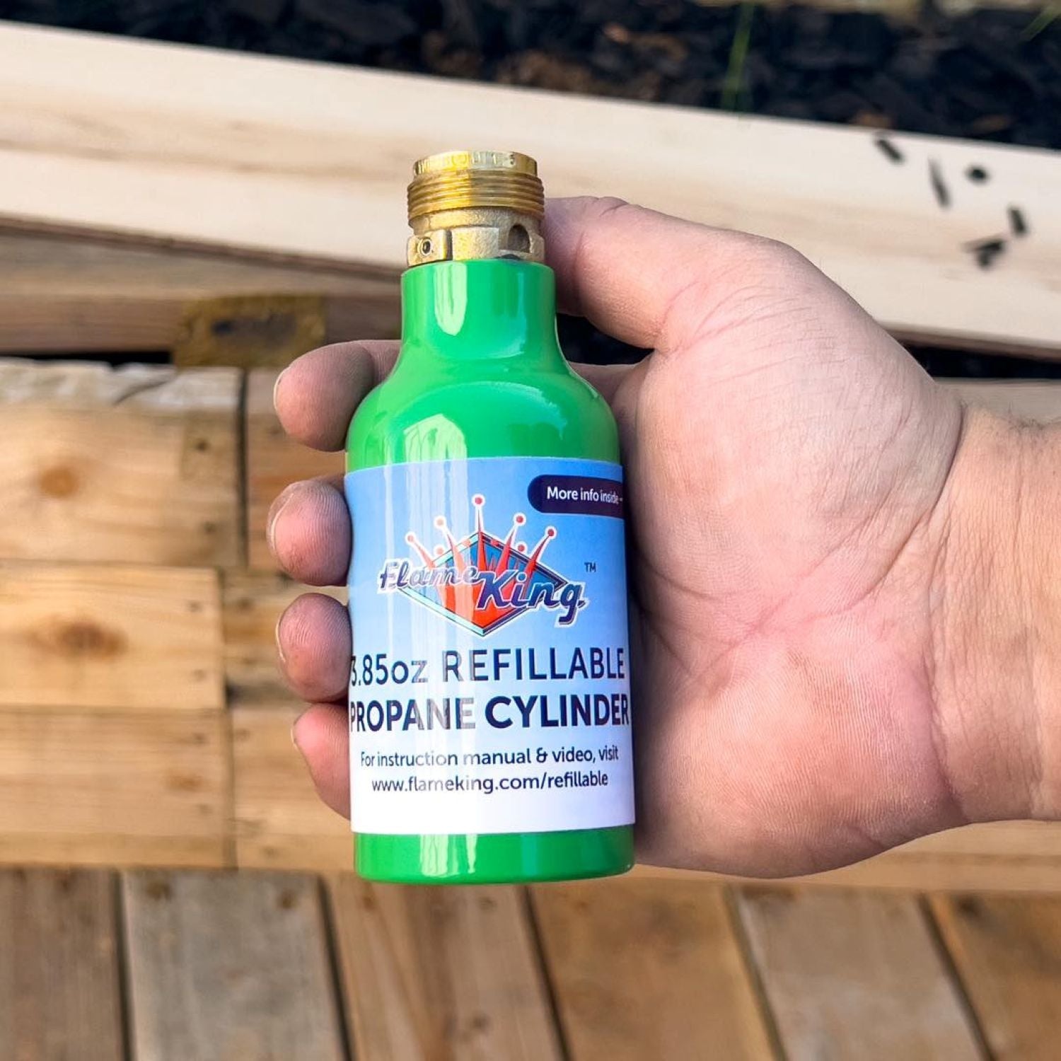 Flame King Eco Friendly 1/4 lb Refillable Mini Propane Tank Cylinder