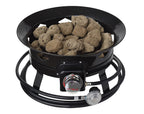 Flame King Outdoor Portable Propane Gas 19″ Fire Pit Bowl with Self Igniter Cover Carry Straps