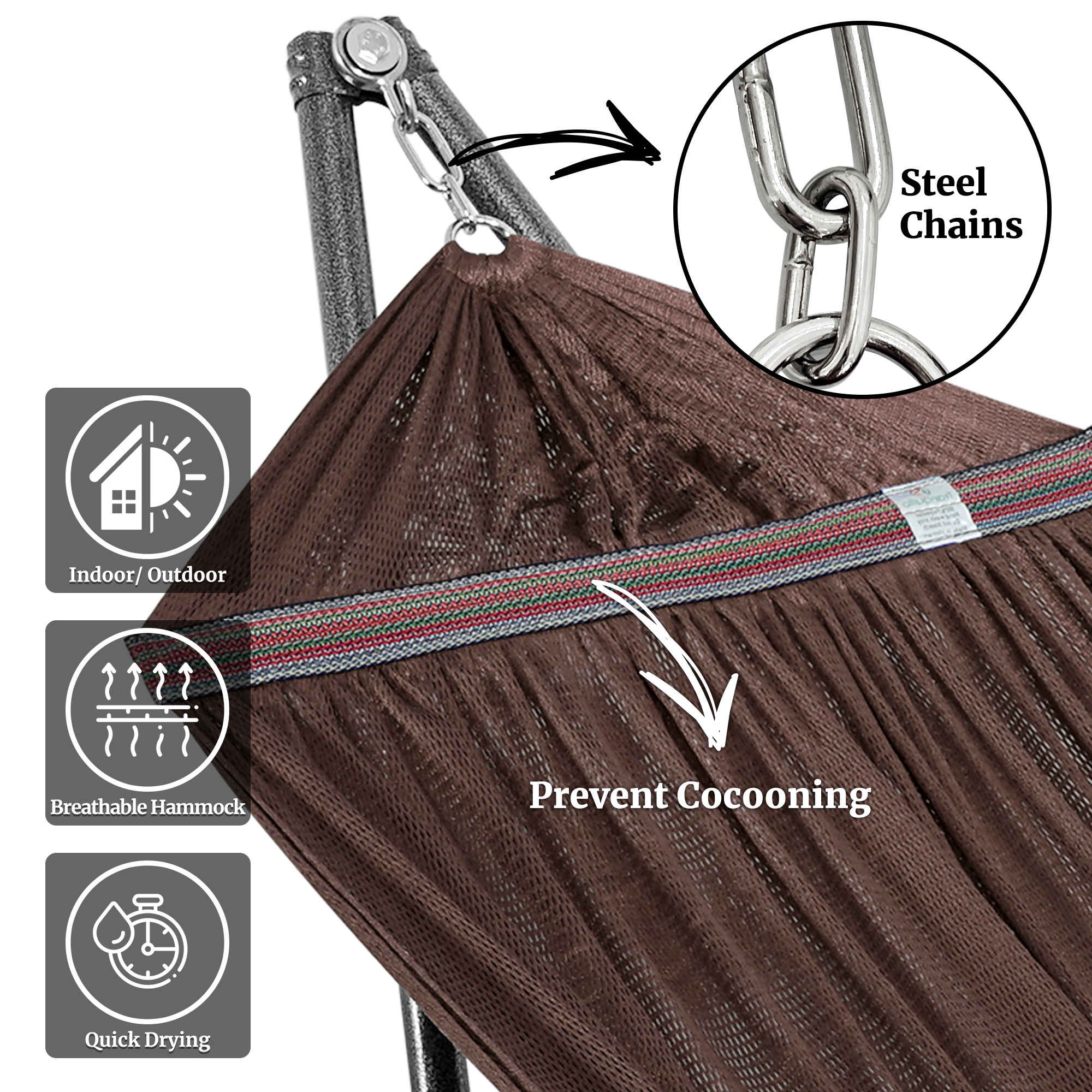 Universal Hammock with Medium Size Stands