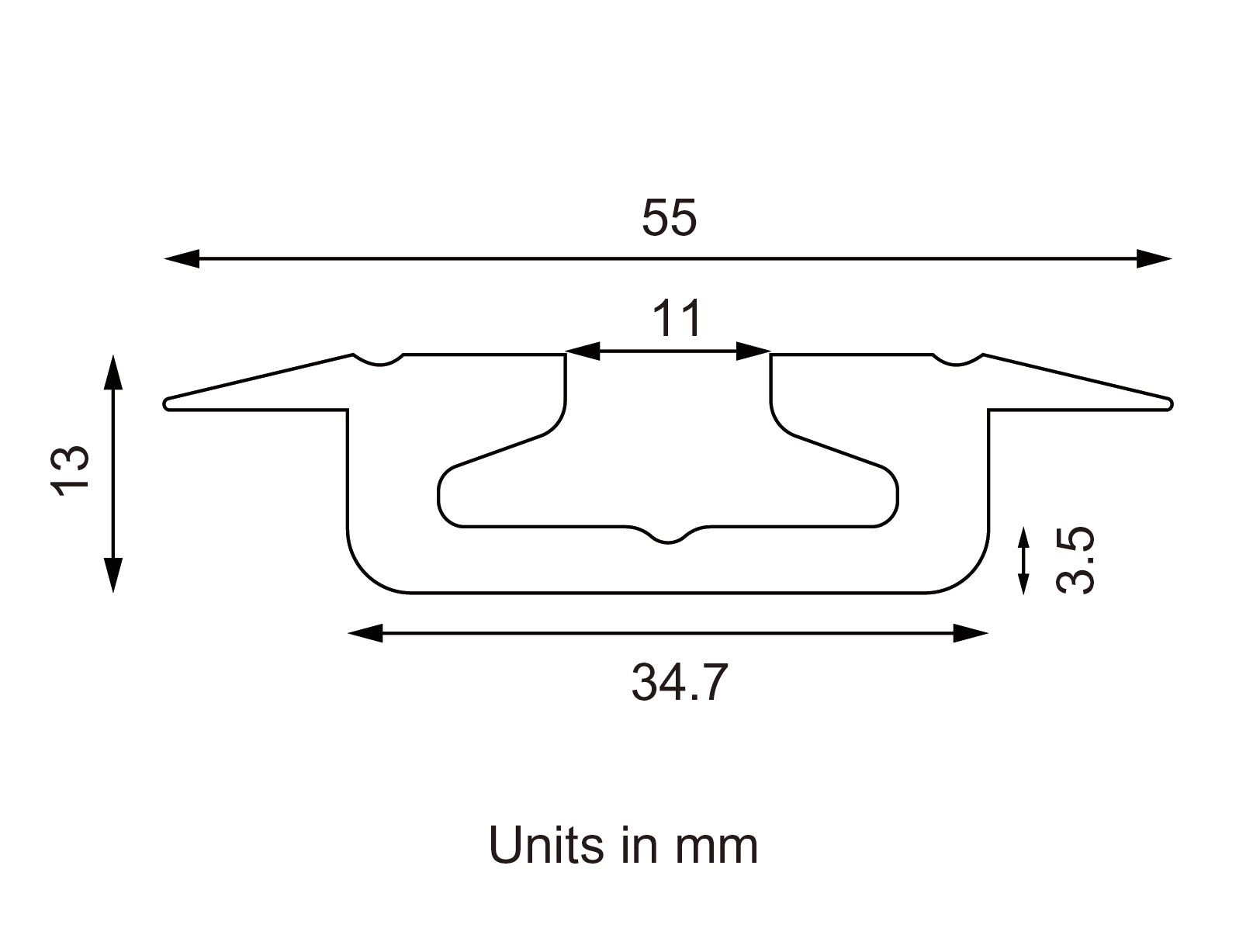 High Capacity Flanged / Recessed L Track