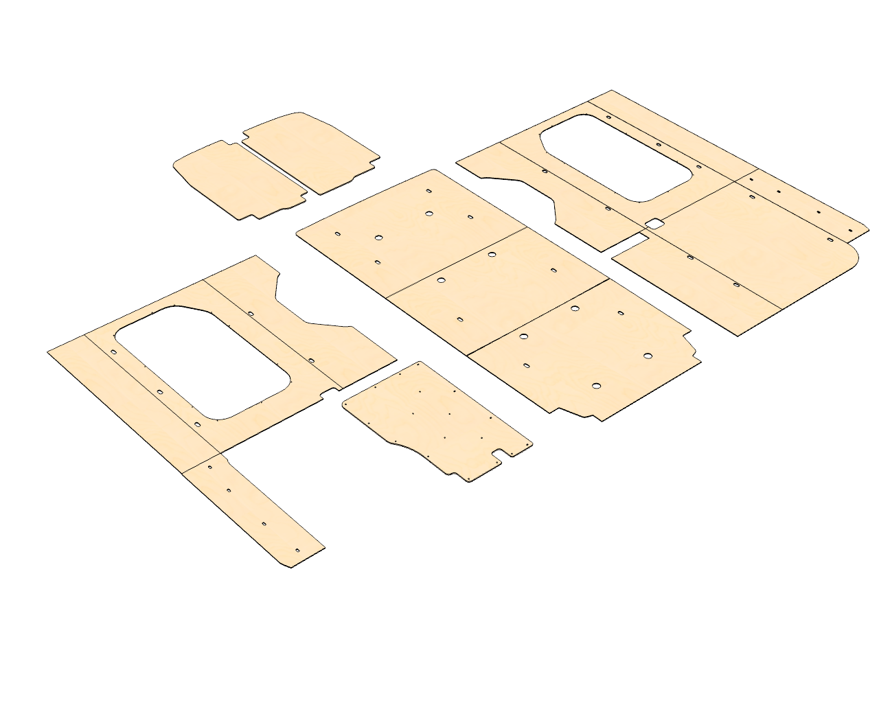 Transit High Roof 148 Wood Wall Kit