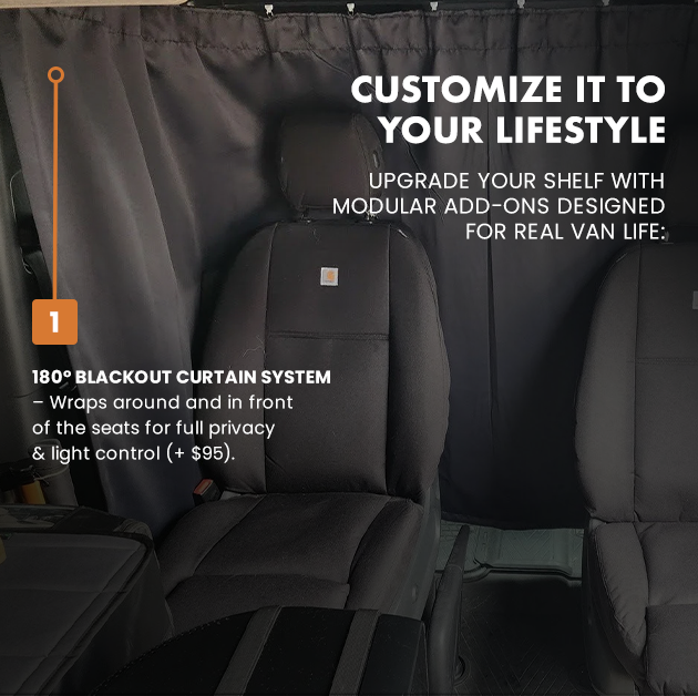 SPRINTER HEADLINER SHELF WITH L TRACK 2019+