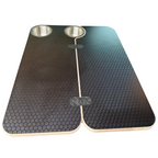 Hex-Duo Folding Black Hex Lagun Table 3/4" For Camper Vans and RVs