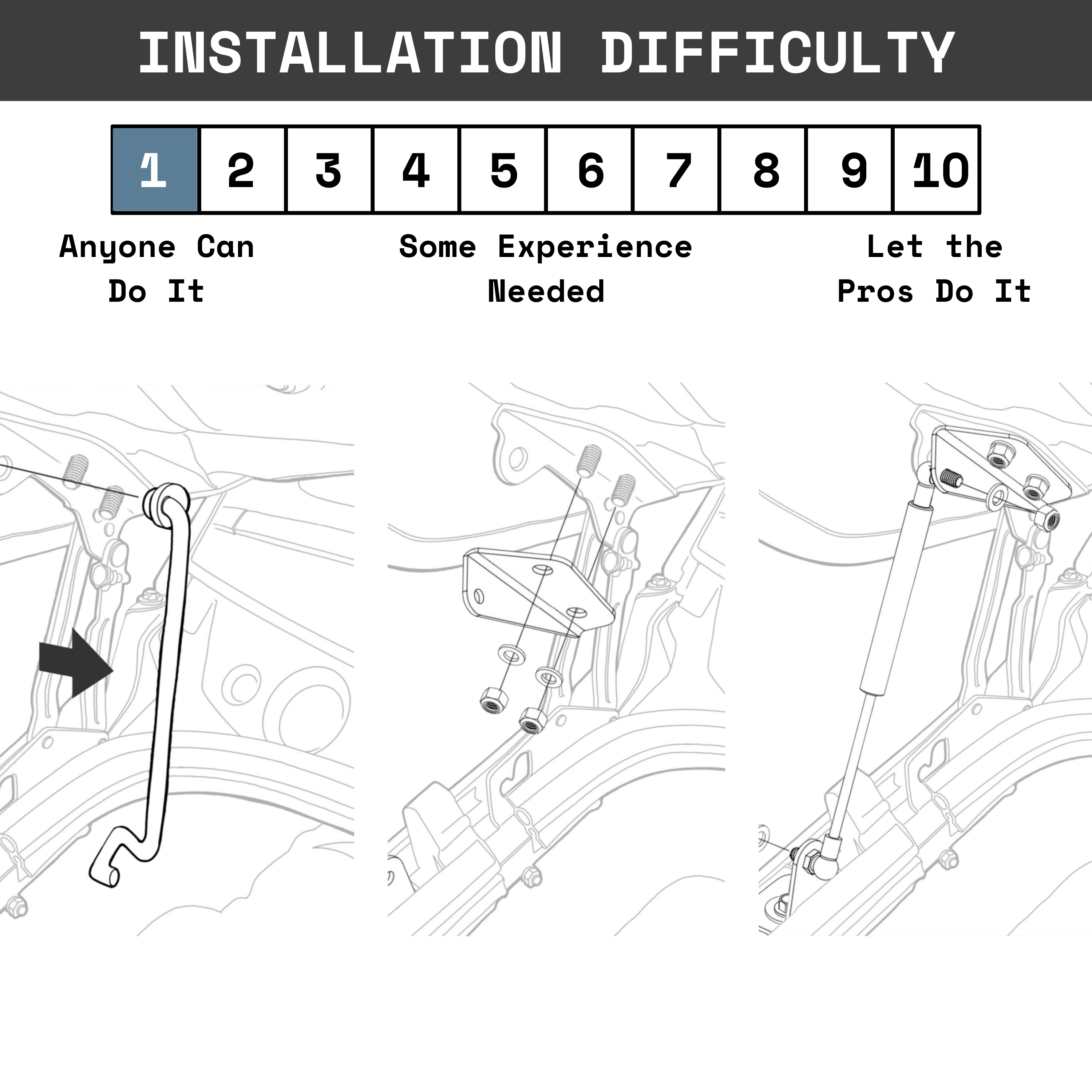 Hood Strut Lift (19+ Sprinter)