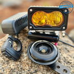 🔥BEST SELLER🔥 Baja Light & Horn  RECHARGEABLE [COMES WITH BATTERY & CHARGER!] (Fits any bike)