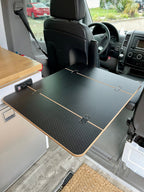 Folding Black Hex Lagun Table 1/2" Thick For Camper Vans and RVs