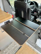 Folding Black Hex Lagun Table 1/2" Thick For Camper Vans and RVs