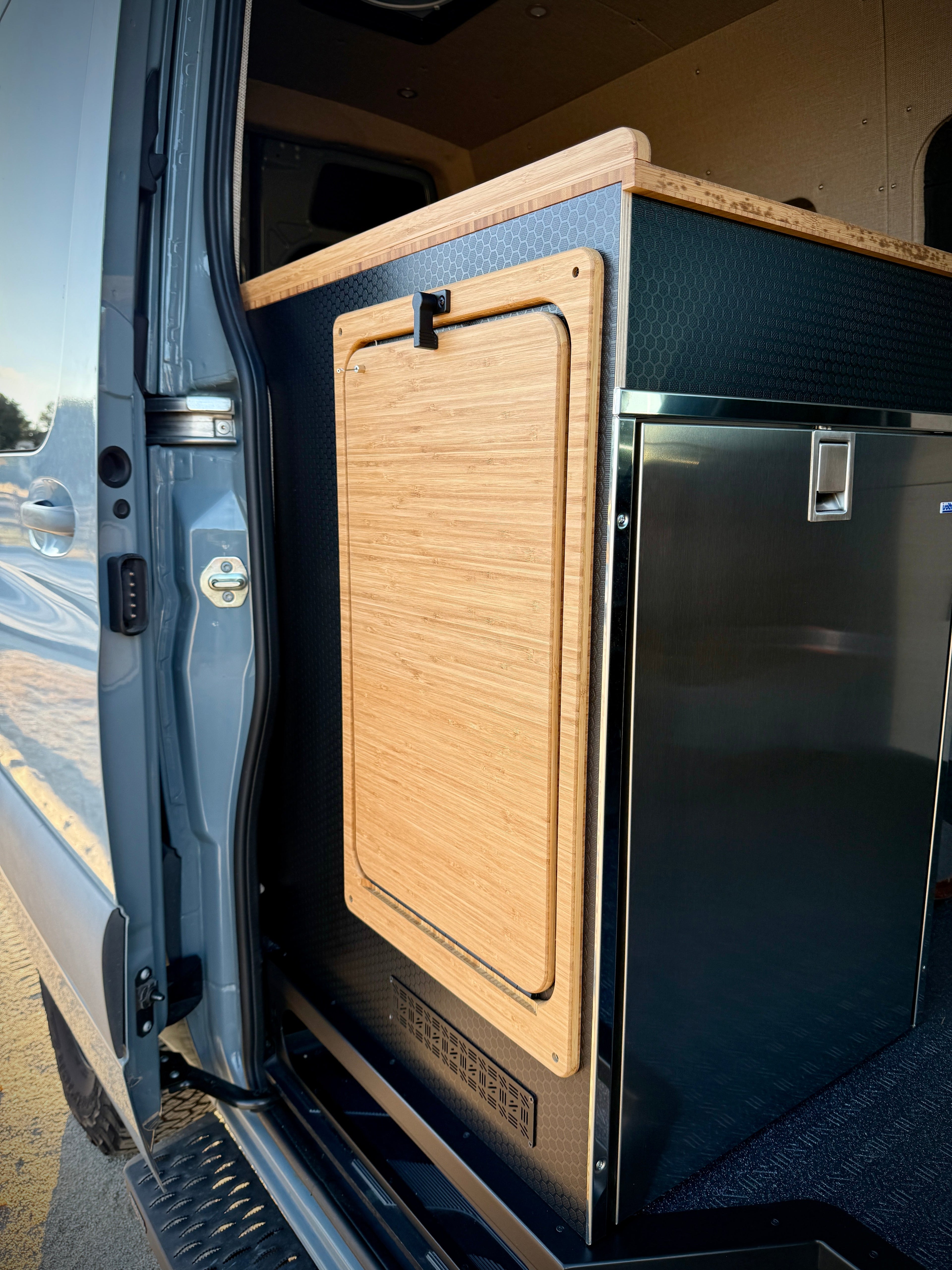 Universal Flip-Down Van Galley Table (Slider Door Mount) – 24" x 14"