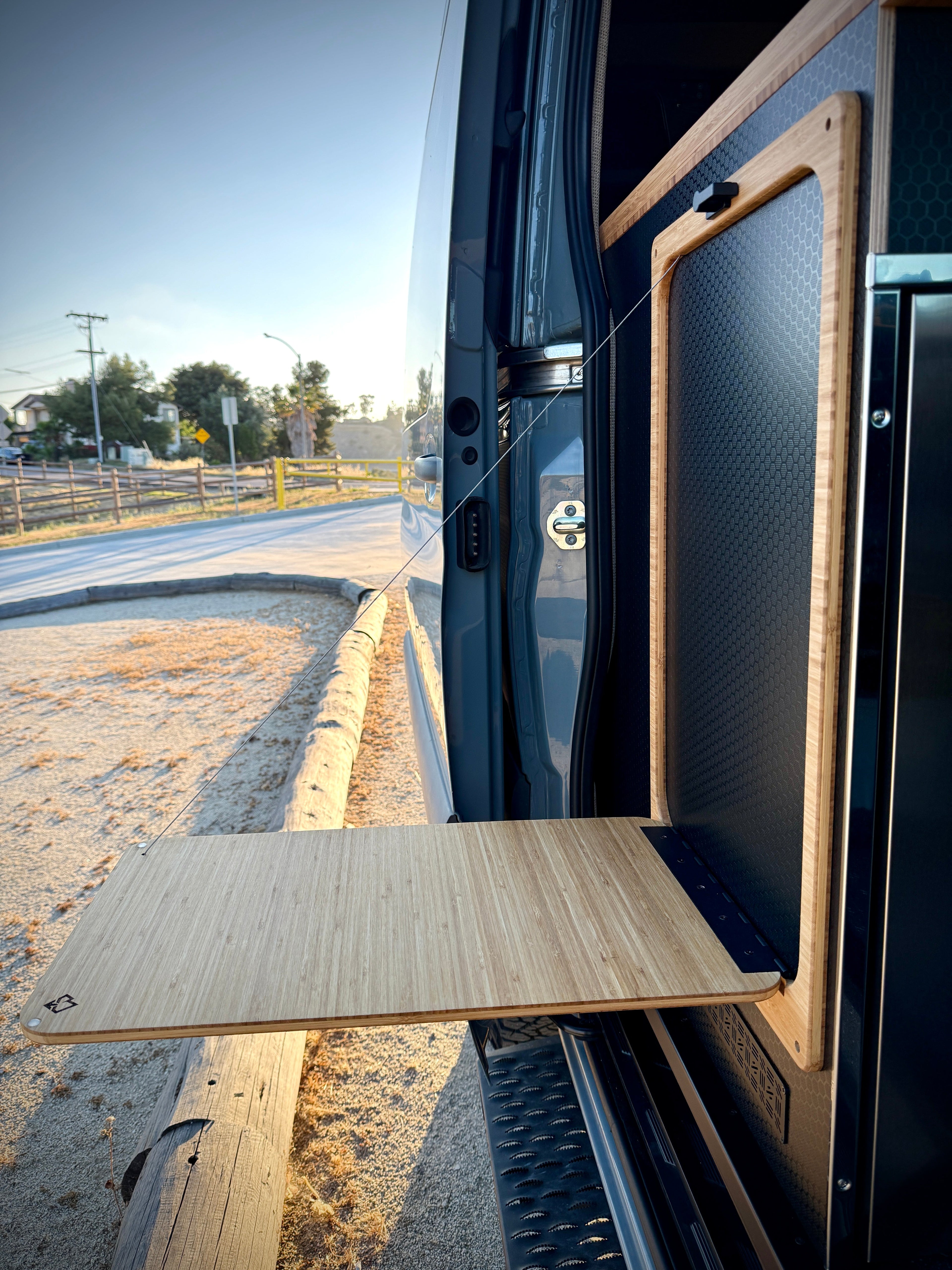 Universal Flip-Down Van Galley Table (Slider Door Mount) – 24" x 14"