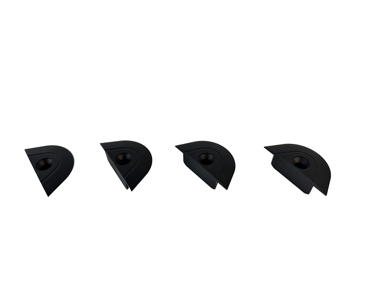 L Track End Caps - Aluminum
