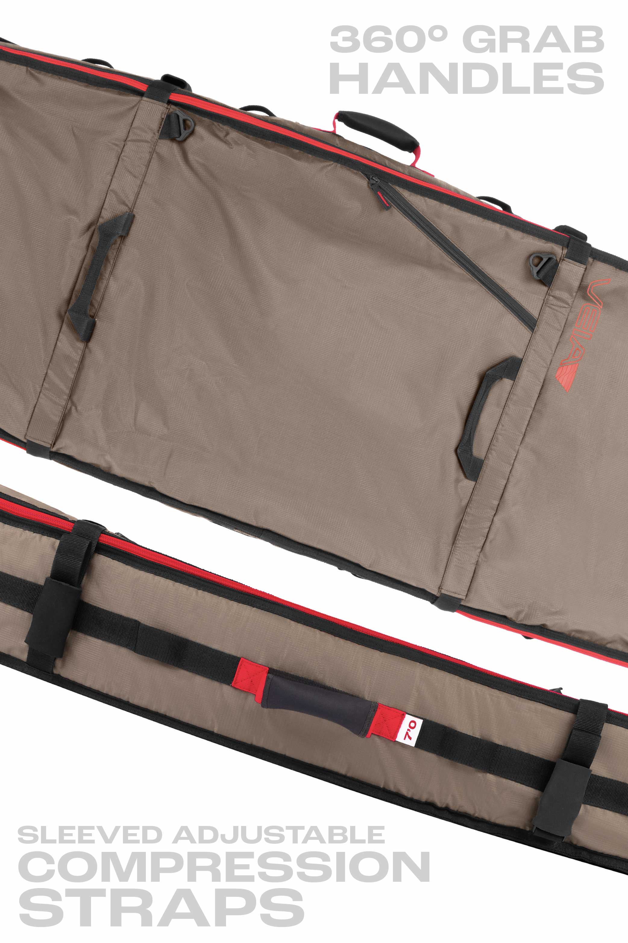 Wheeled JJF 3 Board Hybrid Travel Bag - Coyote