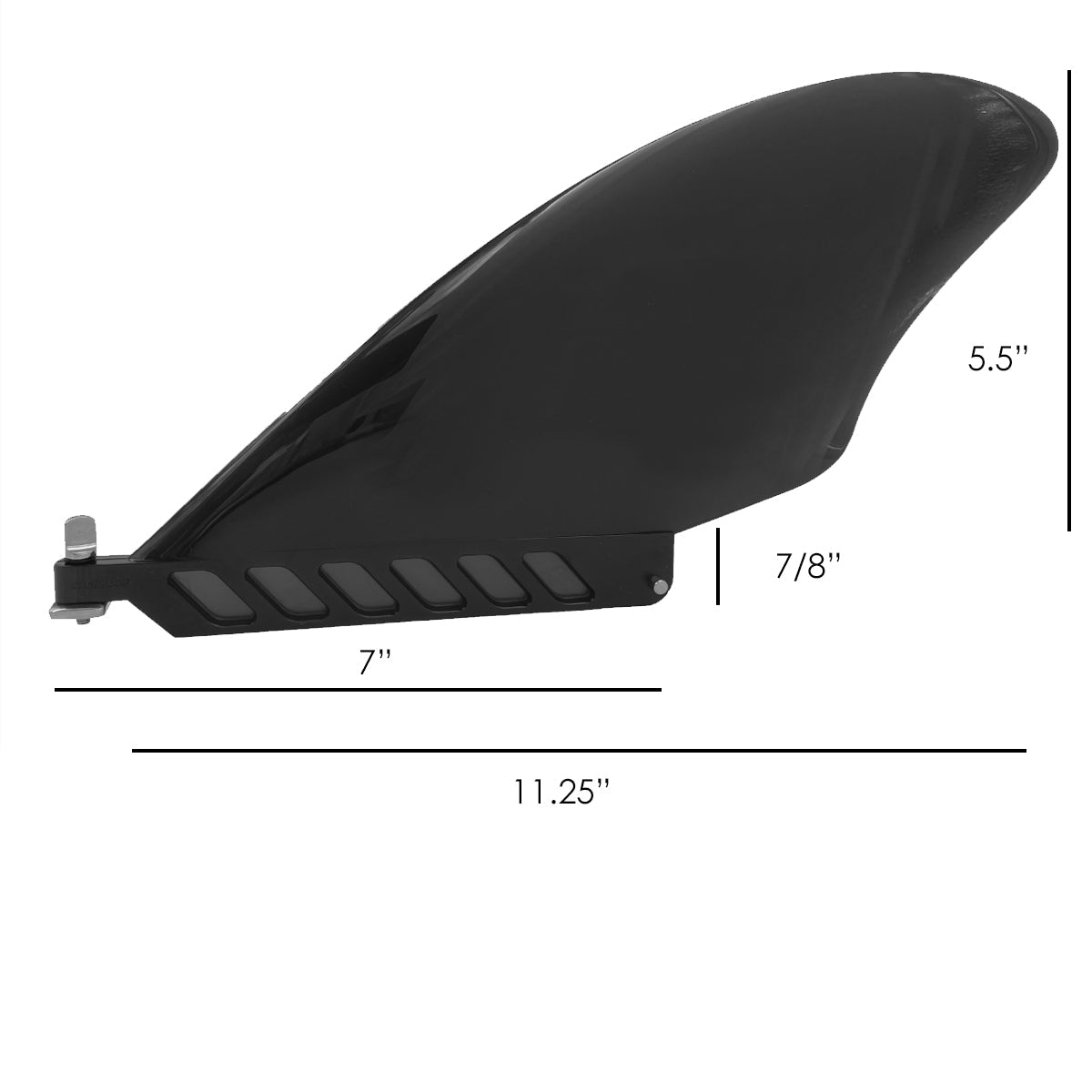 5.5" Keel Center Fin Rigid Fin & Toolless Screw