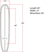 BIRCH 60" Longboard Skateboard - Complete Setup