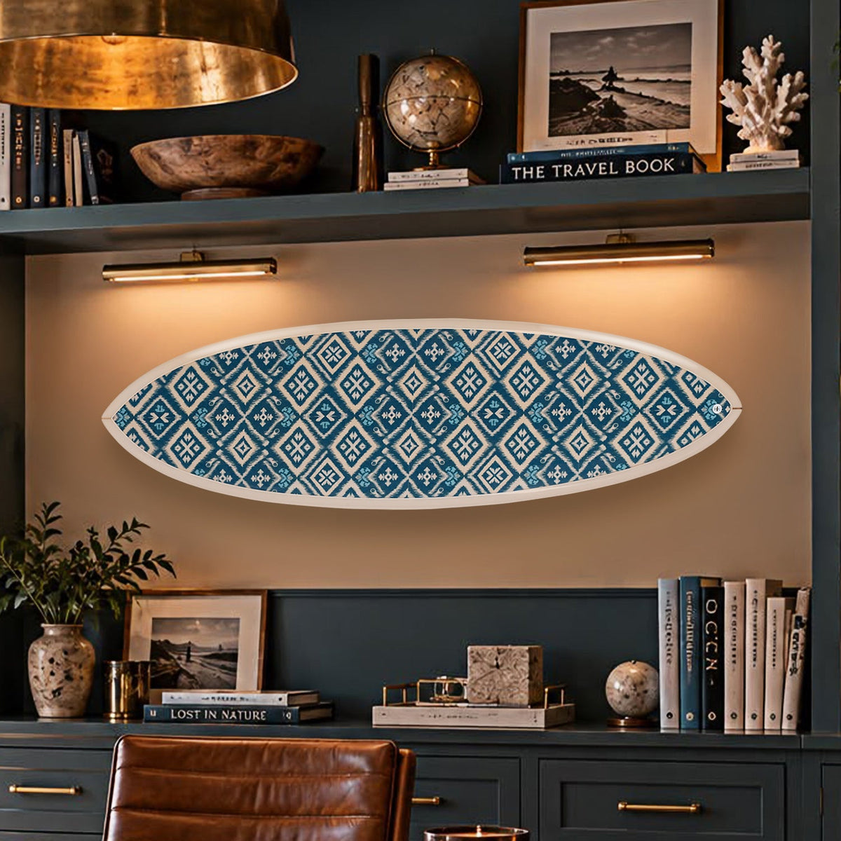 The Desert Tide Print – Boho Coastal Surfboard Wall Art