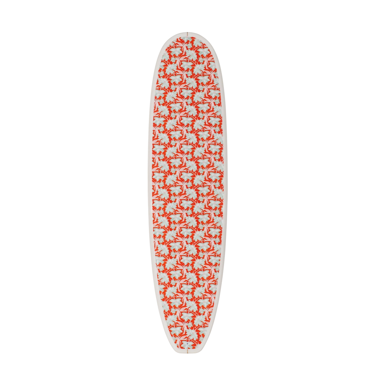 The Tangerine Tropics Print – Floral Surfboard Wall Art