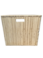 Laveo Dry Flush Portable Waterless Toilet Bamboo Lift top Cabinet Flat Pack Kit