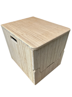 Laveo Dry Flush Portable Waterless Toilet Bamboo Lift top Cabinet Flat Pack Kit