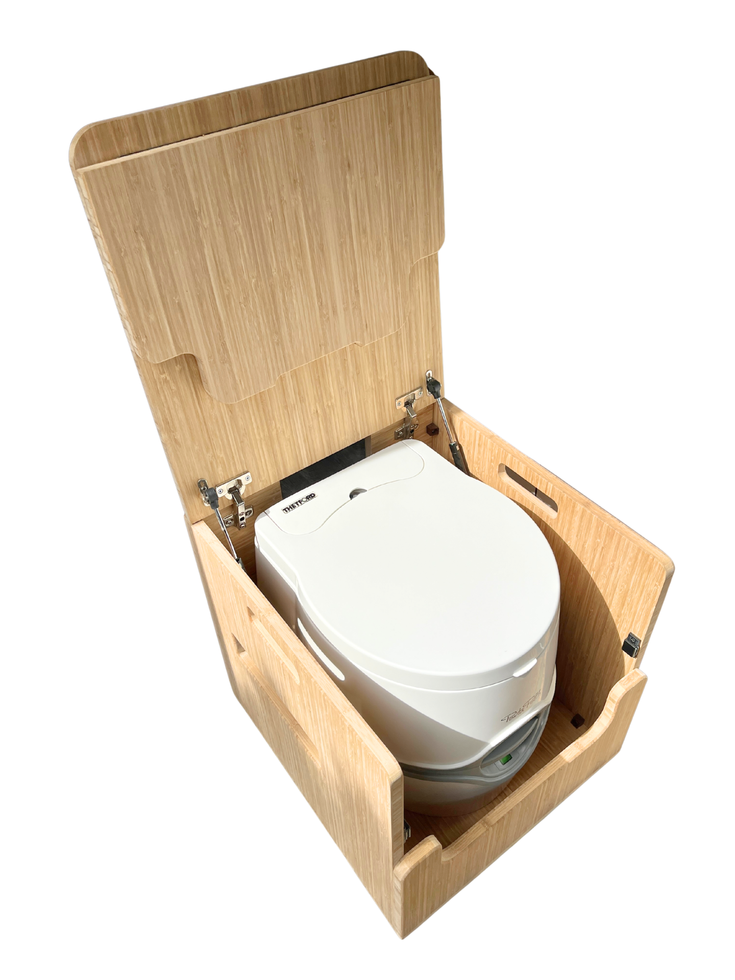 Porta Potti 565E/365 Curve Bamboo Toilet Lift top Cabinet Flat Pack Kit
