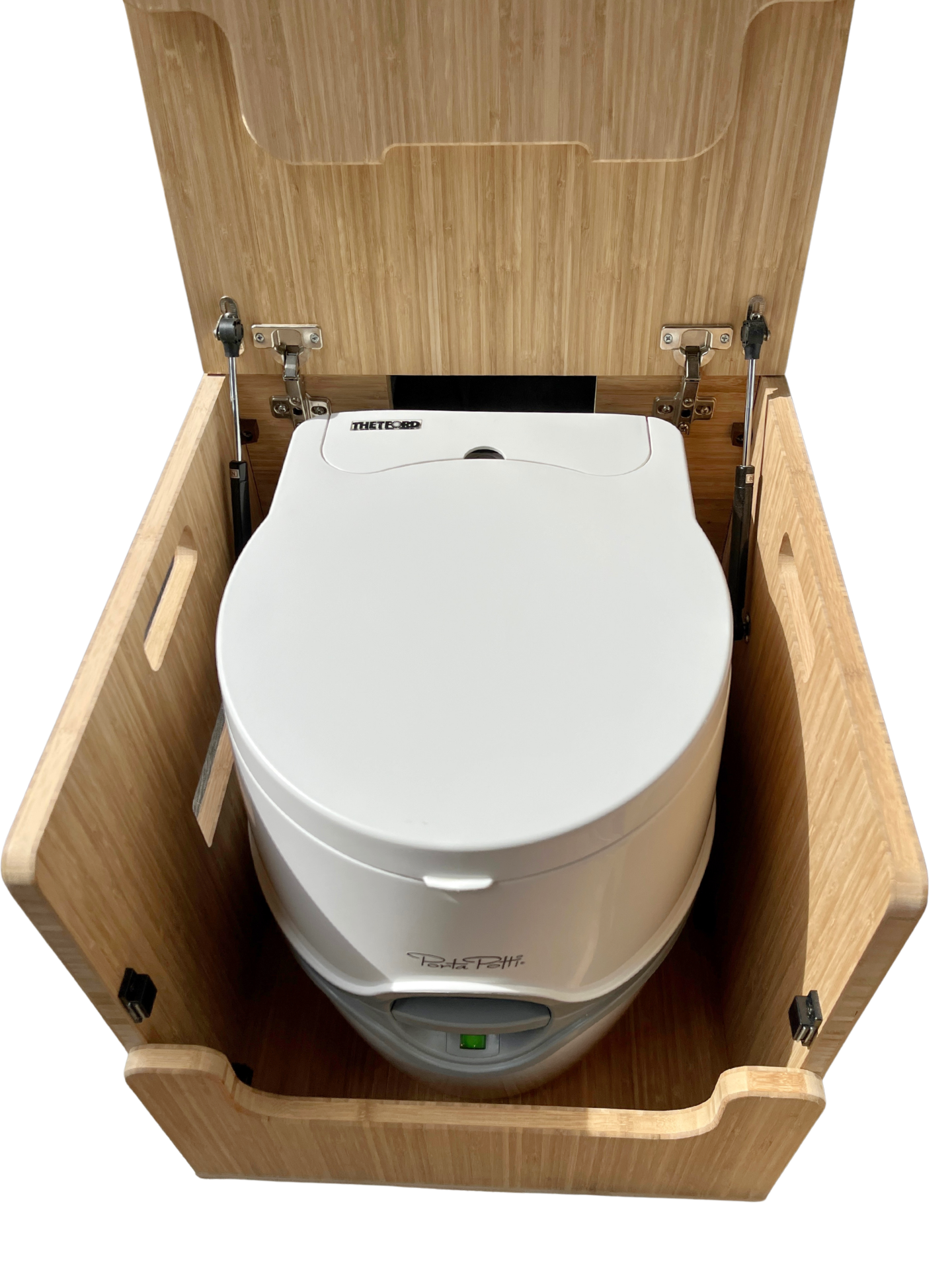 Porta Potti 565E/365 Curve Bamboo Toilet Lift top Cabinet Flat Pack Kit
