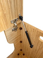 Laveo Dry Flush Portable Waterless Toilet Bamboo Lift top Cabinet Flat Pack Kit