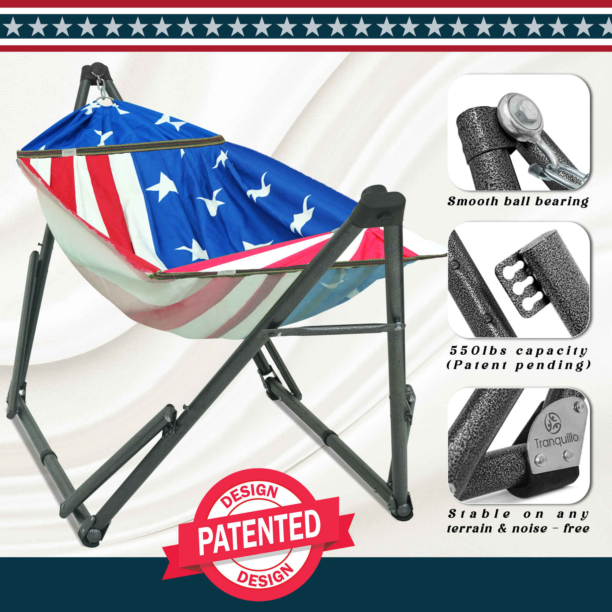 Uniki Canvas Hammock with Stand