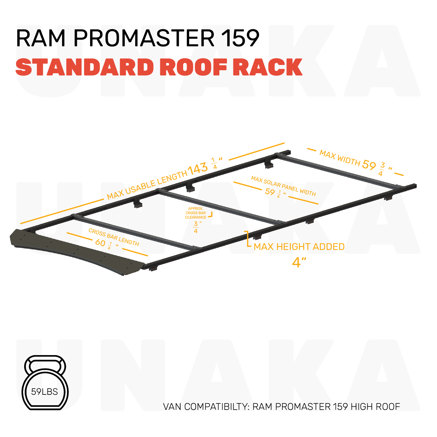 Ram ProMaster Roof Rack - Standard - 159" High Roof