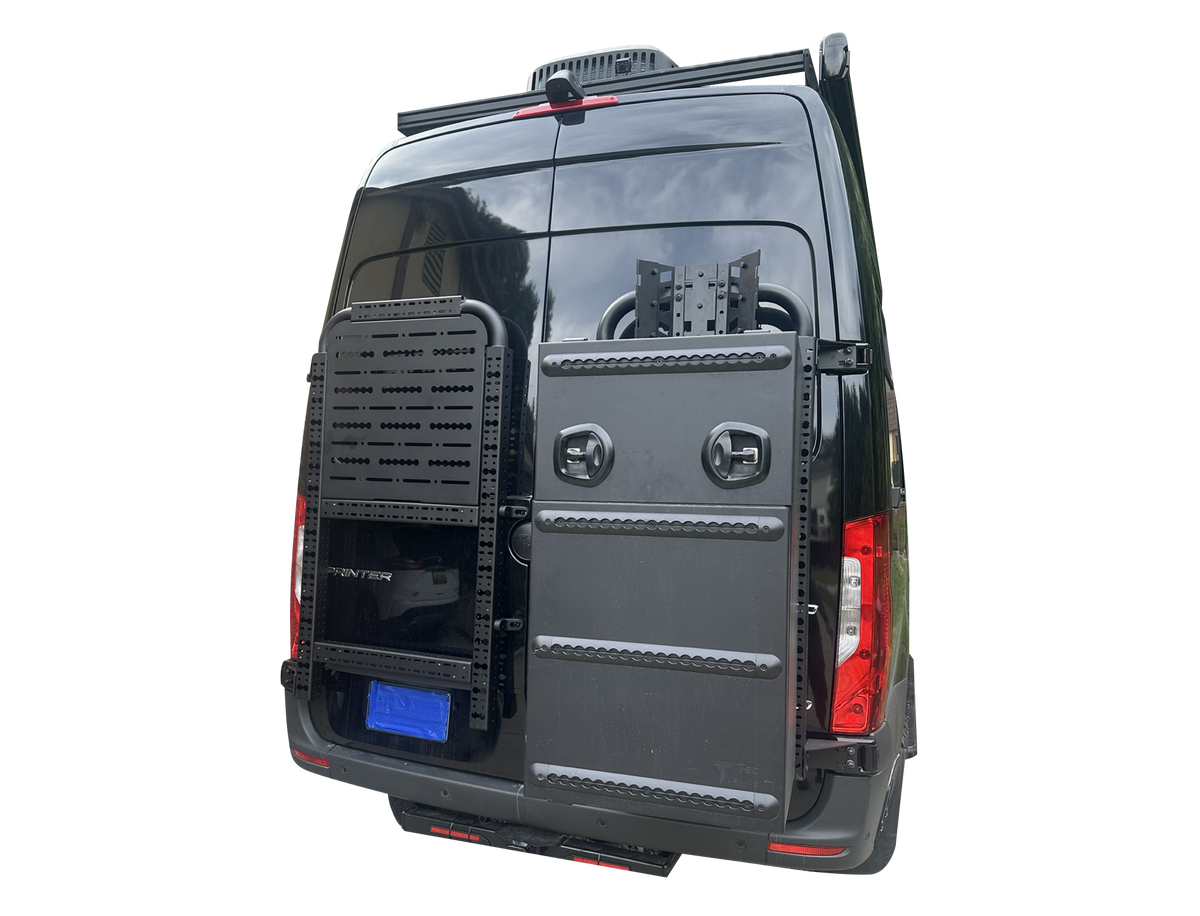 Sprinter Rear Door Aluminum Gear Rack - No Drill
