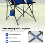 Portable Folding Oxford Cloth Camping Chair with Cup Holder and Side Pocket