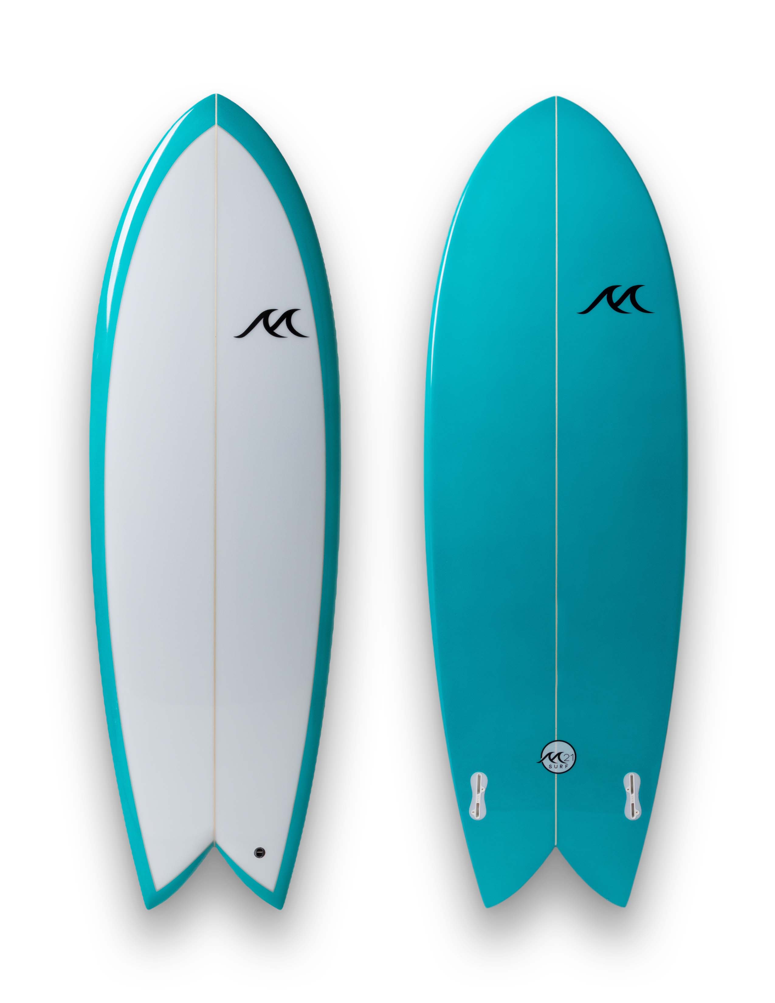 Retro Fish Twin -  Coral Blue