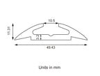 High Capacity Rounded L Track