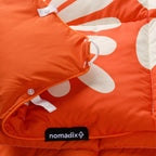 Graphene Puffer Blanket: Big Flowers Expedition Orange