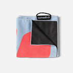 Ultralight Towel: Happy Flowers Warm Blue Red