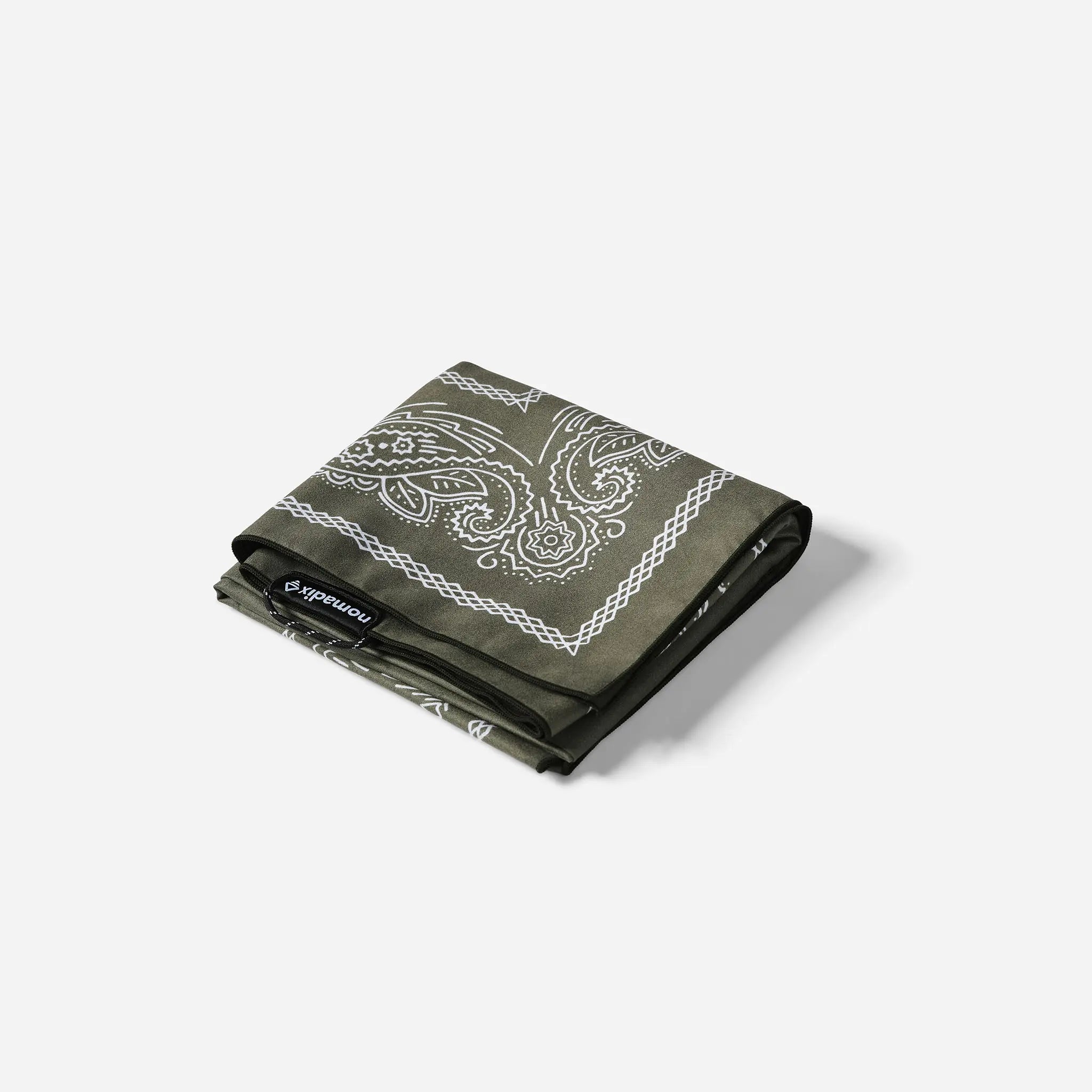 Ultralight Towel: Paisley Forest Green