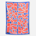 Blanket Towel: Wild Flowers Stellar Blue Red