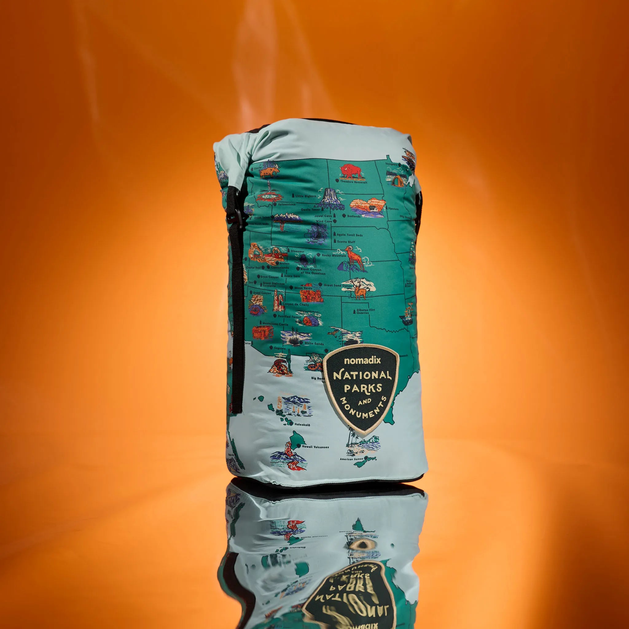 Graphene Puffer Blanket: National Parks and Monuments Map