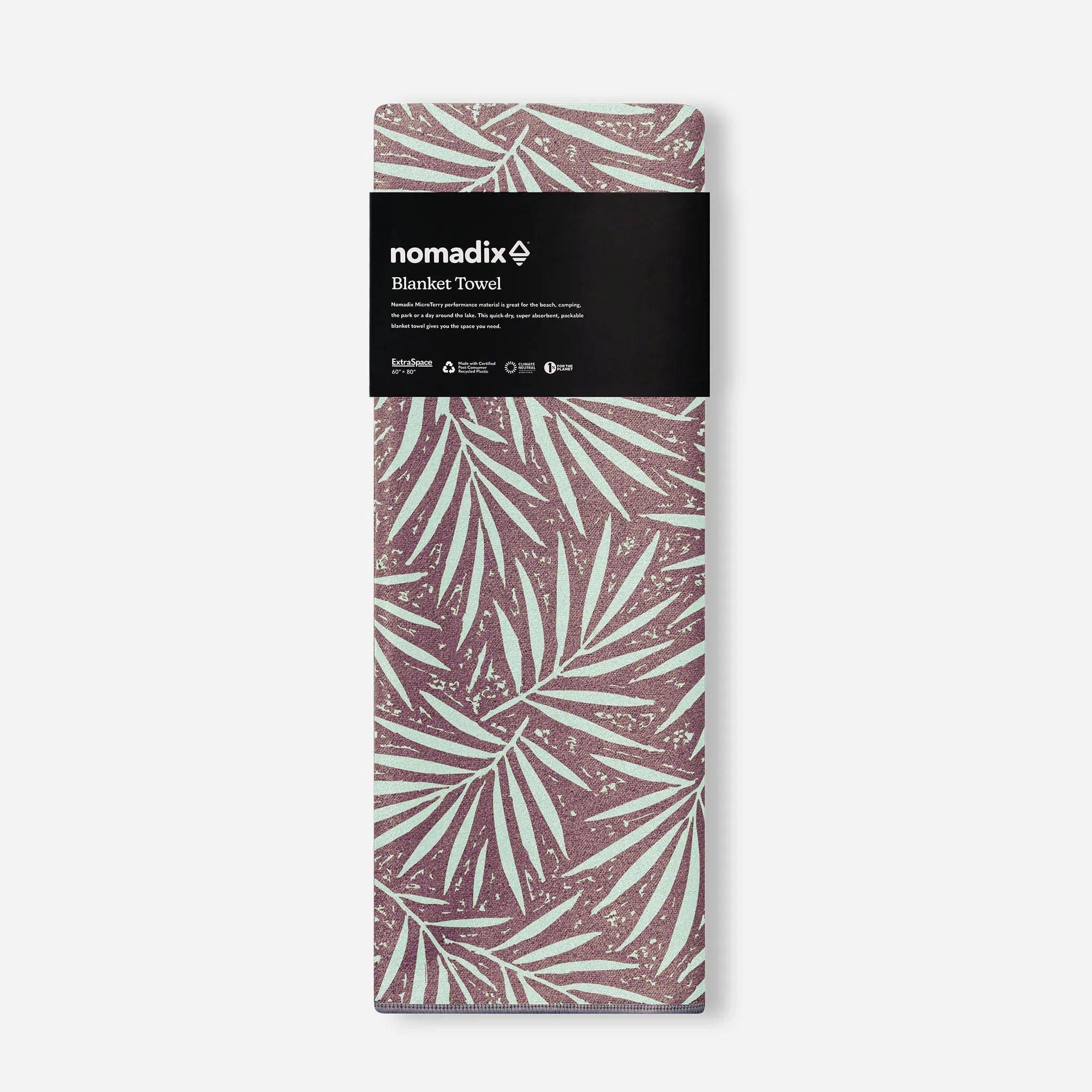 Blanket Towel: Heritage Palm Warm Blue Earth