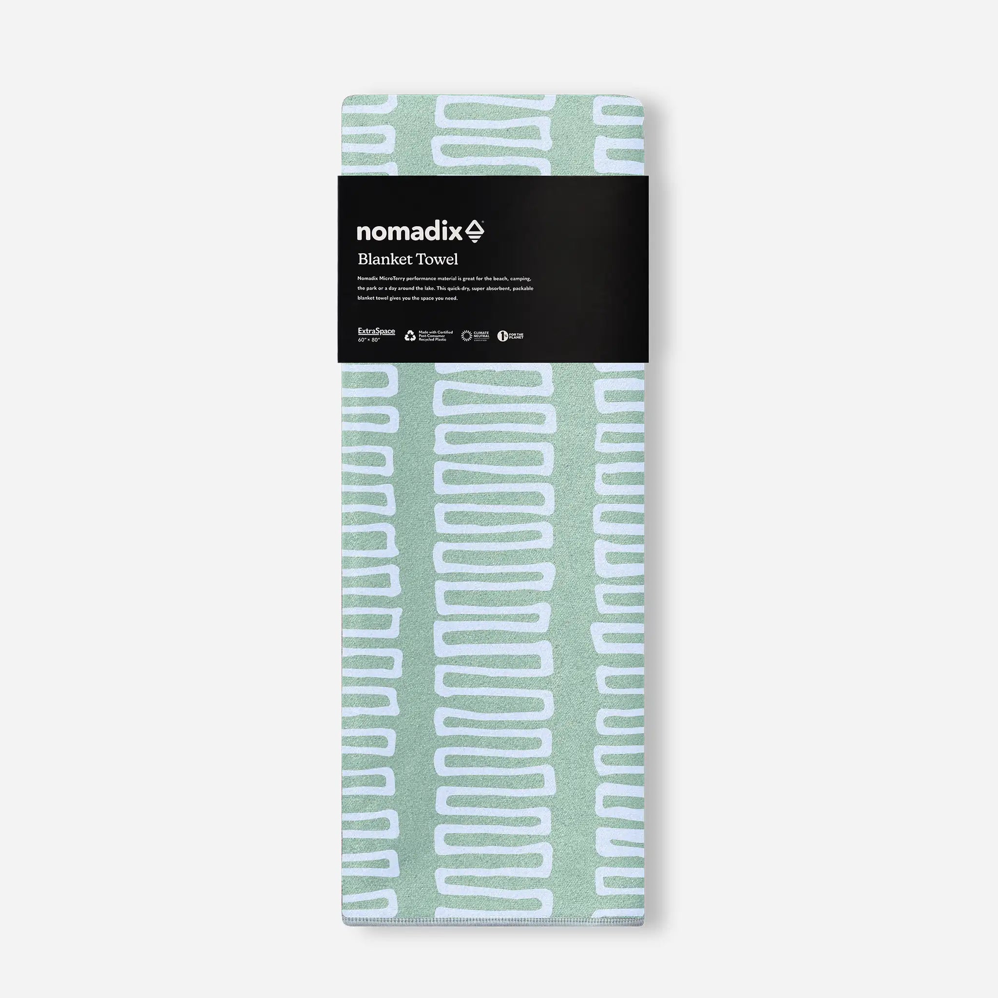 Blanket Towel: Switchback Seafoam Green