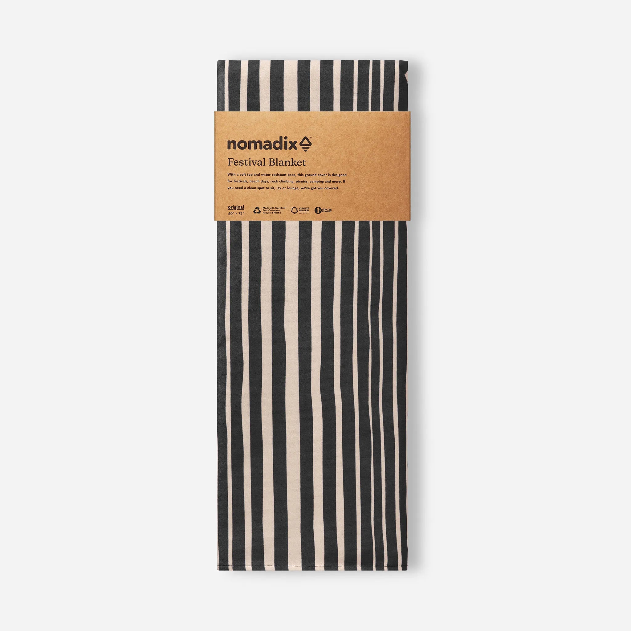 Festival Blanket: Heritage Stripe Black and Tan