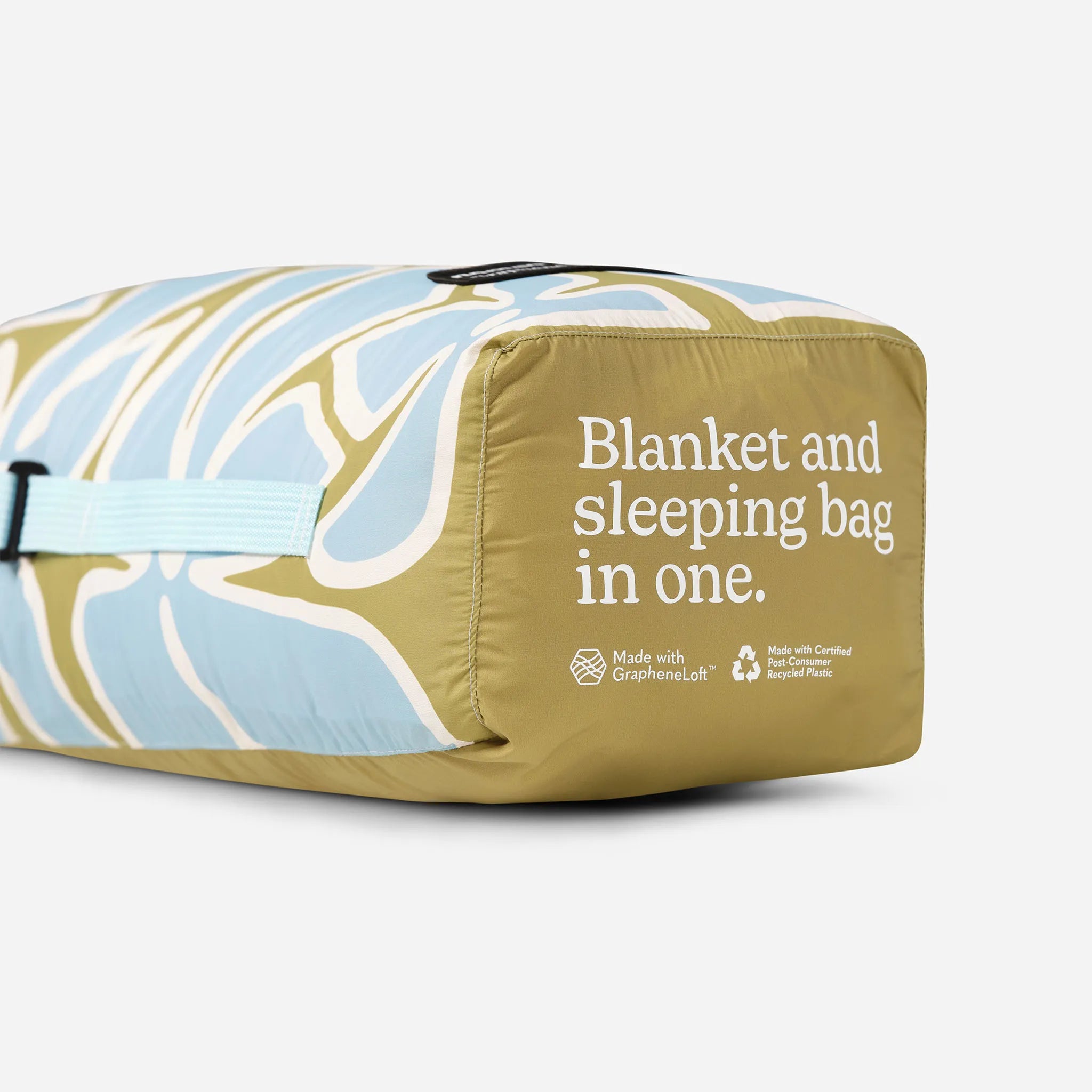 Graphene Puffer Blanket: Wild Flowers Meadow Green