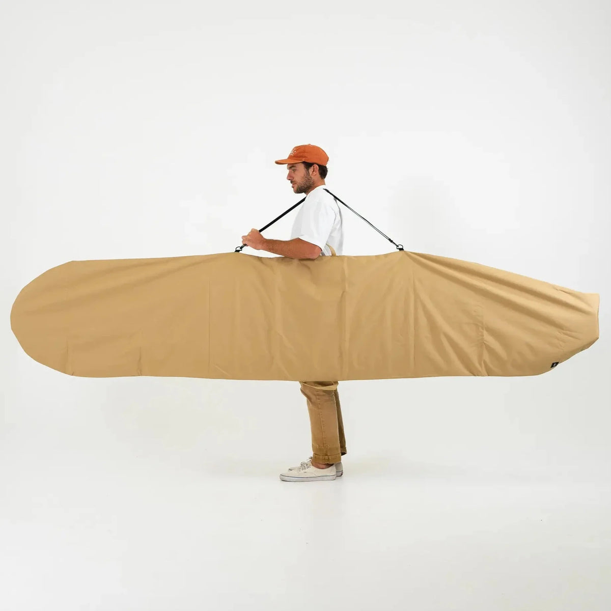 FARO Adjustable Canvas Surfboard Bag (tan color)