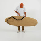 FARO Adjustable Canvas Surfboard Bag (tan color)