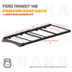 Ford Transit Roof Rack - Premium Light Bar - 148" High Roof