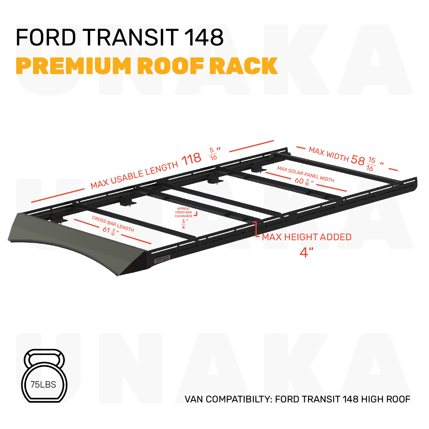 Ford Transit Roof Rack - Premium - 148" High Roof
