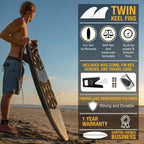 Twin Keel Surfboard Fins