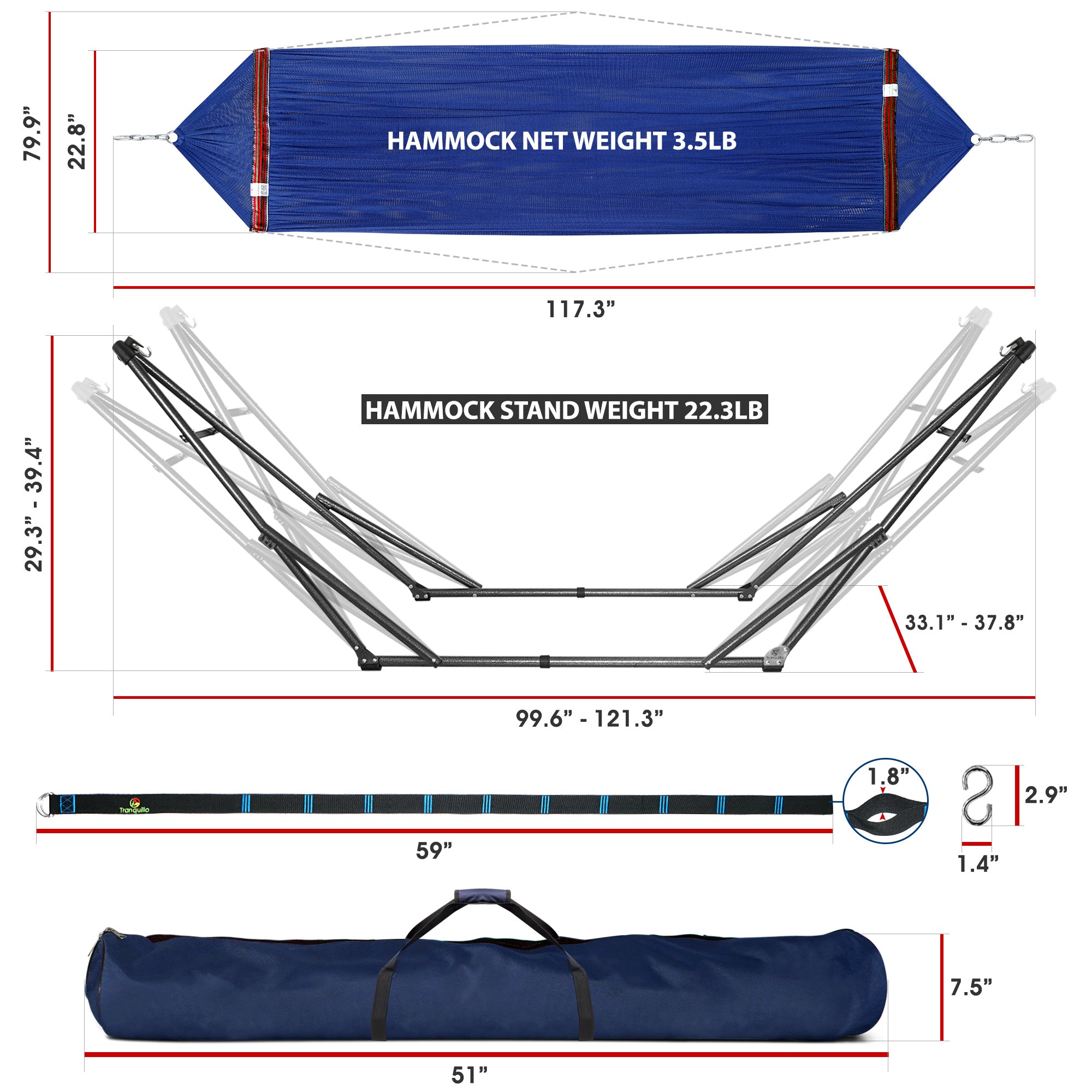 Comfort Set Original Hammock Stand